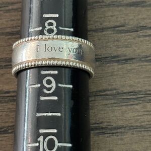 TIFFANY & Co. Band with I Love You' Sz 8.25-8.5